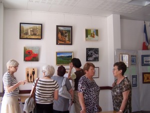 Visiteurs de l'exposition