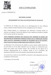 Influenzia aviaire