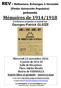 REV : Mémoires de 1914/1918