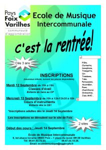 Rentrée de l'Ecole de Musique FOIX - VARILHES