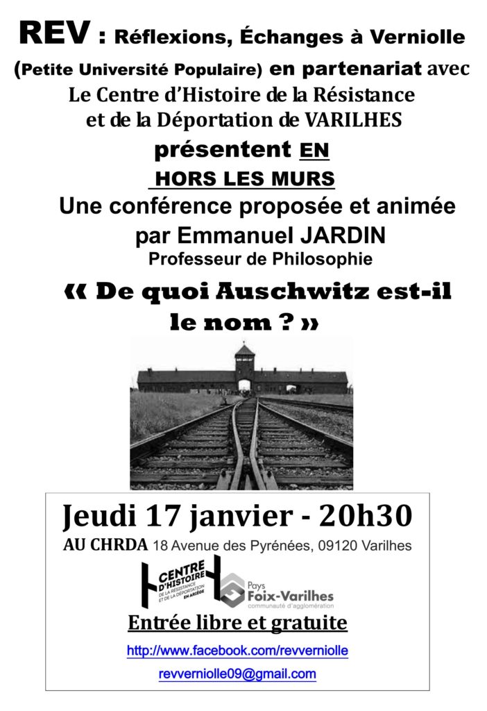REV – Conférence janvier